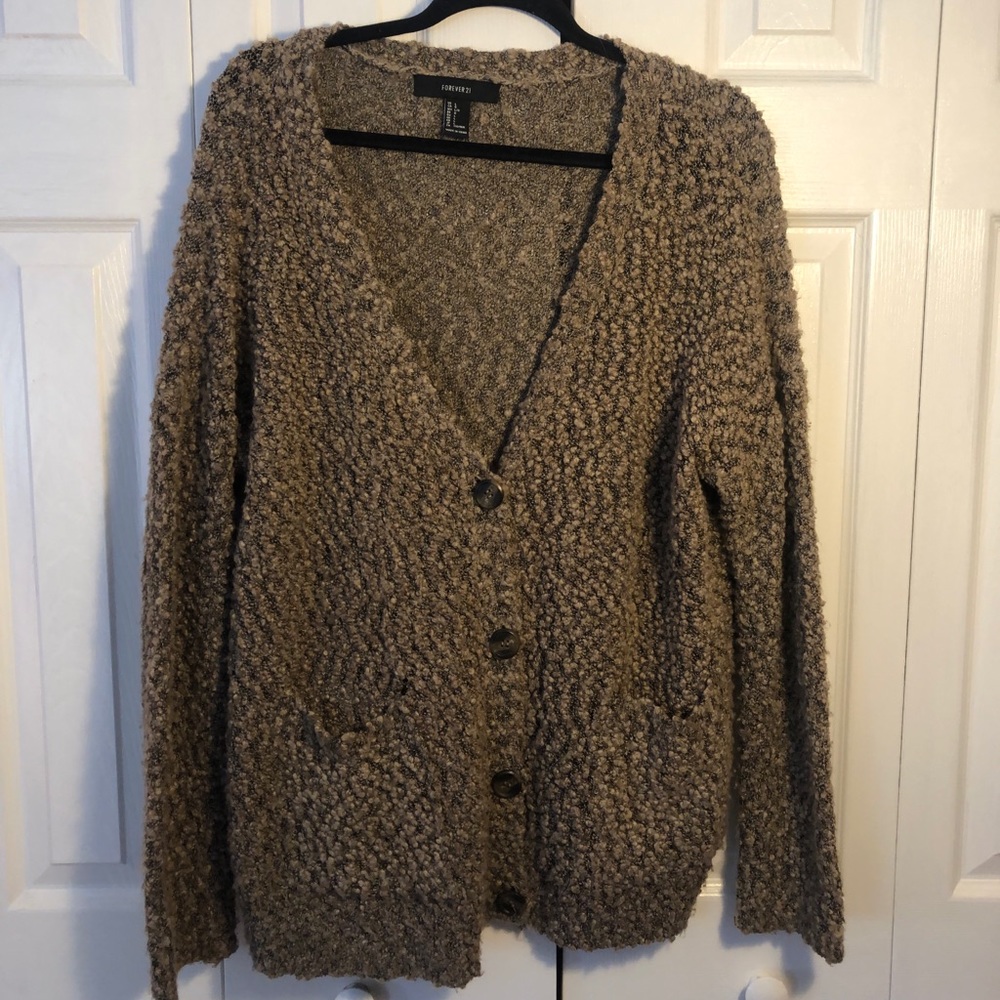 Brown Teddy Bear Cardigan